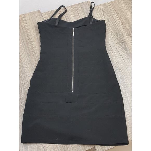 Walter By Walter Baker Black cocktail LBD with adjustable/detachable straps sz S - Picture 3 of 4